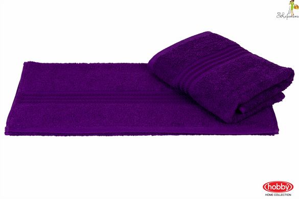 Махровий рушник для обличчя та рук HOBBY RAINBOW Mor 50*90 фіолетовий 500г/м2
