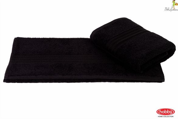 Махровий рушник для обличчя та рук HOBBY RAINBOW Siyah 50*90 чорний 500г/м2