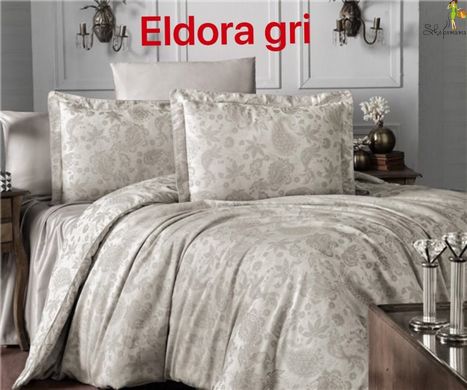 Євро комплект постільної білизни Altinbasak жаккард Eldora gri