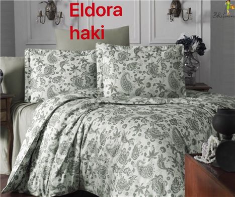 Євро комплект постільної білизни Altinbasak жаккард Eldora haki