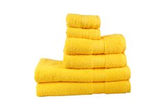 Махровий рушник для обличчя та рук HOBBY RAINBOW K.Sari 50*90 жовтий 500г/м2